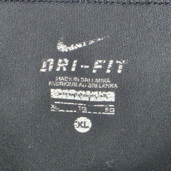 Womens Nike Dri Fit Black Performance Capris Leggings Hi Rise Polyester Blend XL - Picture 4 of 11